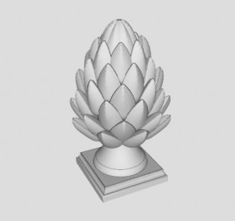 花蕊雕塑SU模型下载_sketchup草图大师SKP模型