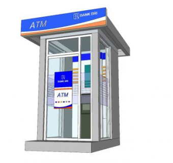 ATM取款机亭SU模型下载_sketchup草图大师SKP模型