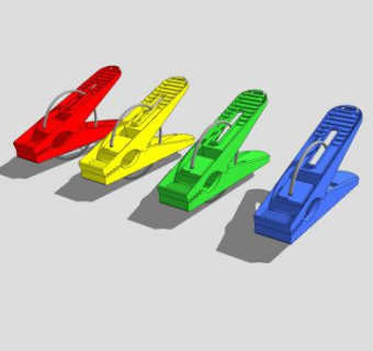 塑料夹子SU模型下载_sketchup草图大师SKP模型