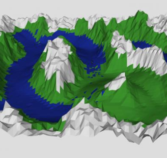 山体高山地形SU模型下载_sketchup草图大师SKP模型