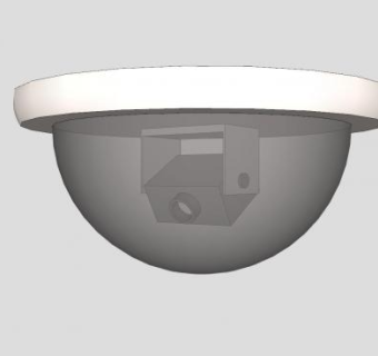圆形监控探头摄像头SU模型下载_sketchup草图大师SKP模型