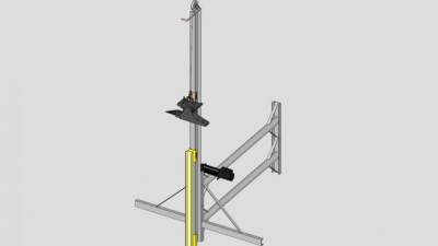 铁匠锤打桩机SU模型_su模型下载 草图大师模型_SKP模型