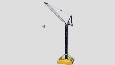 塔式起重机龙门吊SU模型下载_sketchup草图大师SKP模型