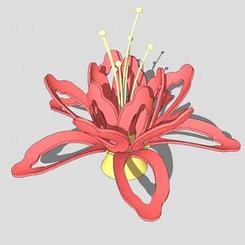 花蕊雕塑雕像SU模型下载_sketchup草图大师SKP模型