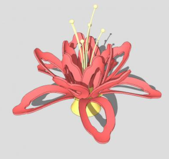 花蕊雕塑雕像SU模型下载_sketchup草图大师SKP模型