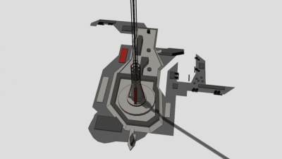 龙门吊塔吊起重机SU模型下载_sketchup草图大师SKP模型