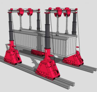 门式起重机龙门吊SU模型下载_sketchup草图大师SKP模型