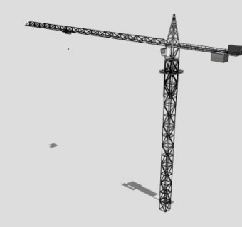 龙门吊塔式起重机SU模型下载_sketchup草图大师SKP模型