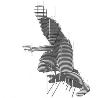 奔跑吧人物雕塑SU模型下载_sketchup草图大师SKP模型