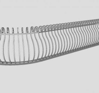 欧式转角阳台护栏SU模型下载_sketchup草图大师SKP模型