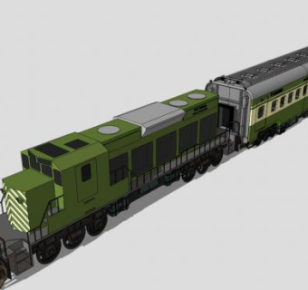 公路列车SU模型下载_sketchup草图大师SKP模型