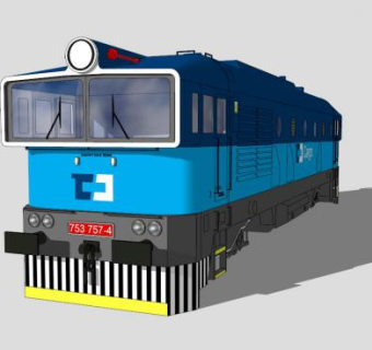 火车动力车辆SU模型下载_sketchup草图大师SKP模型