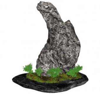 置石假山石景观SU模型下载_sketchup草图大师SKP模型