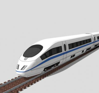 高铁动车SU模型下载_sketchup草图大师SKP模型