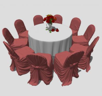 婚庆散座餐桌SU模型下载_sketchup草图大师SKP模型