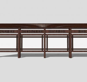 防腐木法治宣传栏SU模型下载_sketchup草图大师SKP模型