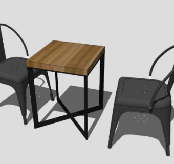 简约餐厅散座SU模型下载_sketchup草图大师SKP模型
