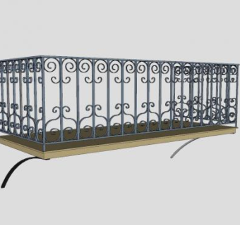 欧式阳台护栏sketchup模型下载_sketchup草图大师SKP模型