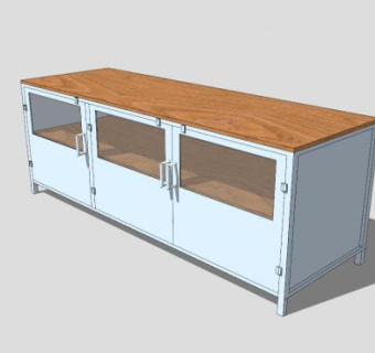 地中海电视柜SU模型下载_sketchup草图大师SKP模型