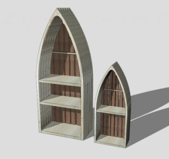 地中海木窗户装饰品SU模型下载_sketchup草图大师SKP模型