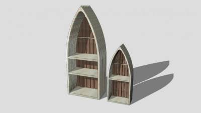 地中海木窗户装饰品SU模型下载_sketchup草图大师SKP模型