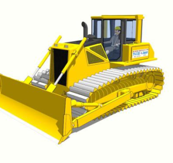 推土机SU模型_su模型下载 草图大师模型_SKP模型