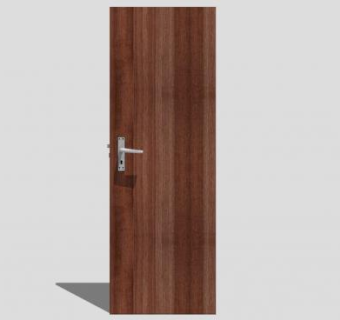 木质单开门SU模型下载_sketchup草图大师SKP模型