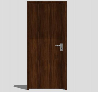 木质房间单开门SU模型下载_sketchup草图大师SKP模型