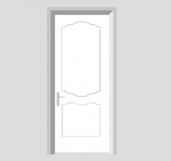 单开白色室内门SU模型下载_sketchup草图大师SKP模型