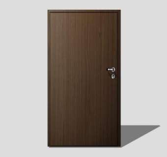 木门单开门SU模型下载_sketchup草图大师SKP模型