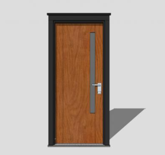 现代房间木门SU模型下载_sketchup草图大师SKP模型