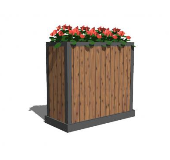 铁皮包边花箱SU模型下载_sketchup草图大师SKP模型