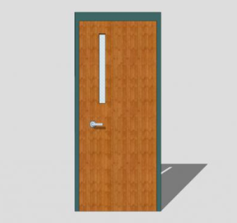木单开室内门全木门SU模型下载_sketchup草图大师SKP模型