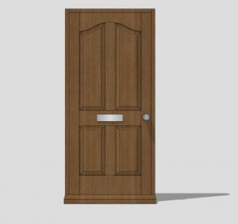 木质单开室内门复合门SU模型下载_sketchup草图大师SKP模型
