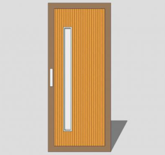 创意单开室内门SU模型下载_sketchup草图大师SKP模型