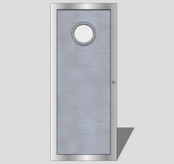 灰色金属室内门SU模型下载_sketchup草图大师SKP模型