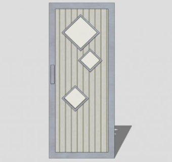 现代室内门单开门SU模型下载_sketchup草图大师SKP模型