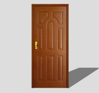 室内实木复合门SU模型下载_sketchup草图大师SKP模型
