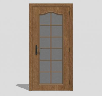 欧式方格单开门SU模型下载_sketchup草图大师SKP模型