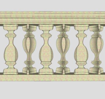 围栏栏杆柱SU模型下载_sketchup草图大师SKP模型