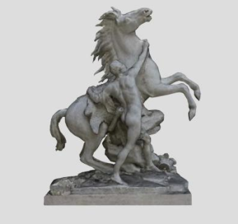 驯服马景观雕塑SU模型下载_sketchup草图大师SKP模型