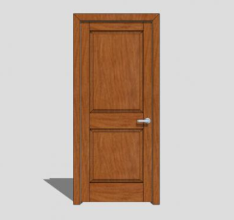 室内房间单开门复合门SU模型下载_sketchup草图大师SKP模型