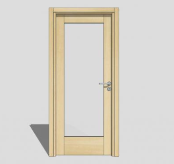 室内房间单开门SU模型下载_sketchup草图大师SKP模型