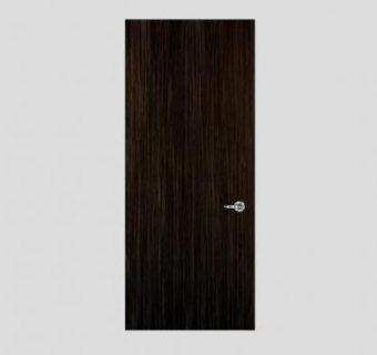 黑色全木单开室内门SU模型下载_sketchup草图大师SKP模型