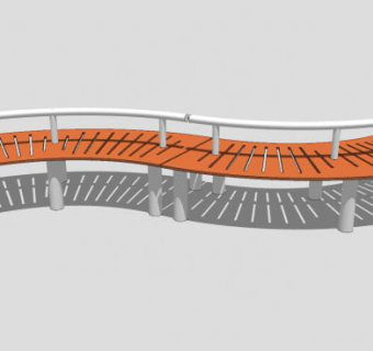 户外景观座椅S形座椅SU模型下载_sketchup草图大师SKP模型
