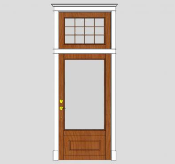 欧式复古单开室内门SU模型下载_sketchup草图大师SKP模型