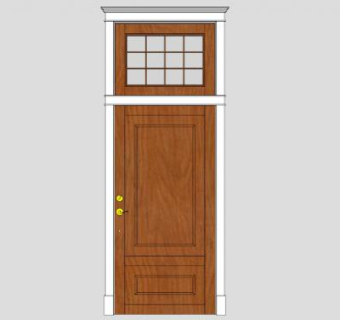 欧式复古单开门SU模型下载_sketchup草图大师SKP模型