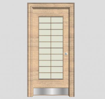 欧式杏色木单开门SU模型下载_sketchup草图大师SKP模型