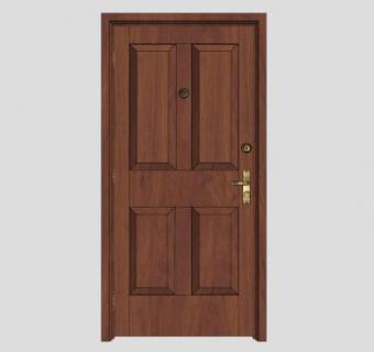 欧式风格单开室内门SU模型下载_sketchup草图大师SKP模型