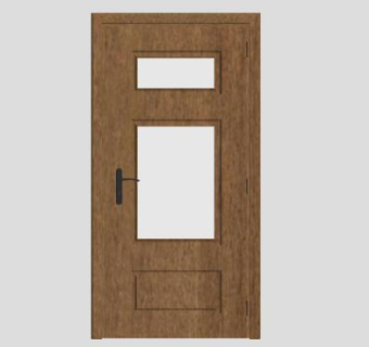 欧式风格木单开室内门SU模型下载_sketchup草图大师SKP模型